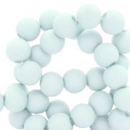 Acrylic beads 8mm round Matt Empty sky blue